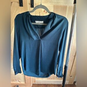 LOFT Teal Long Sleeve Blouse
